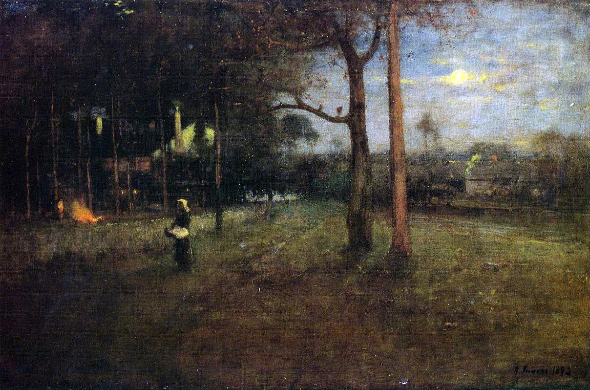  George Inness Moonlight, Tarpon Springs, Florida - Canvas Print