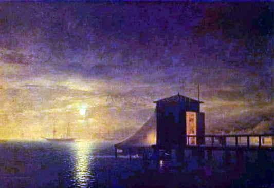  Ivan Constantinovich Aivazovsky Moonlit Night, A Bathing Hut in Feodosia - Canvas Print