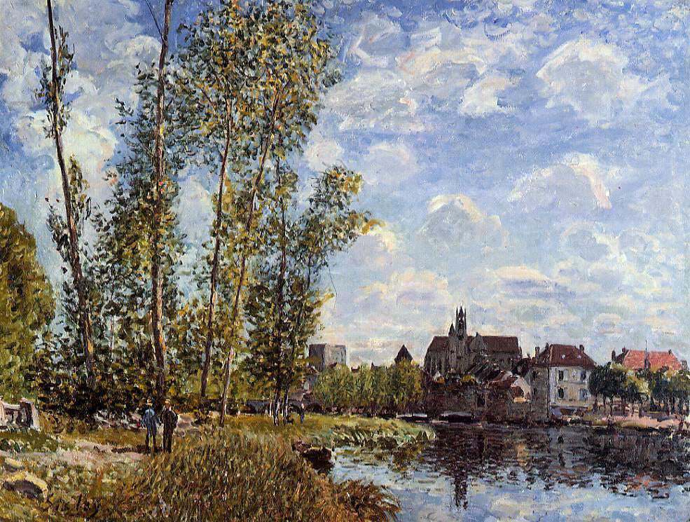  Alfred Sisley Moret, View from the Loing, May Afternoon - Canvas Print
