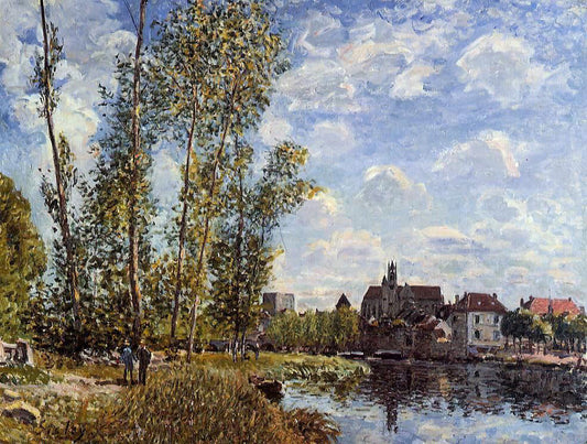  Alfred Sisley Moret, View from the Loing, May Afternoon - Canvas Print