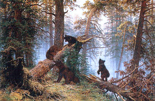  Ivan Ivanovich Shishkin Morning in the Pine-tree Forest - Canvas Print