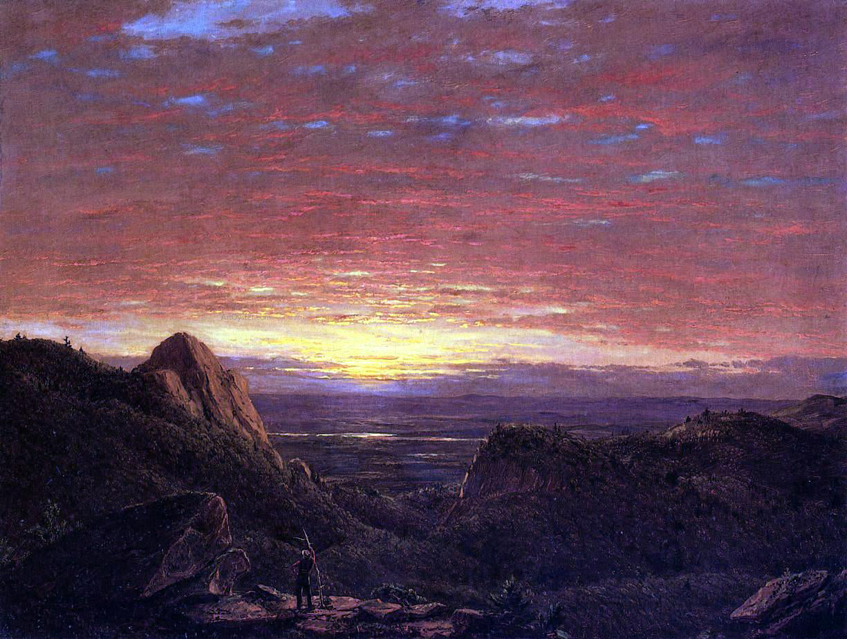  Frederic Edwin Church Morning, Looking East over the Husdon Valley from Catskill Mountains - Canvas Print