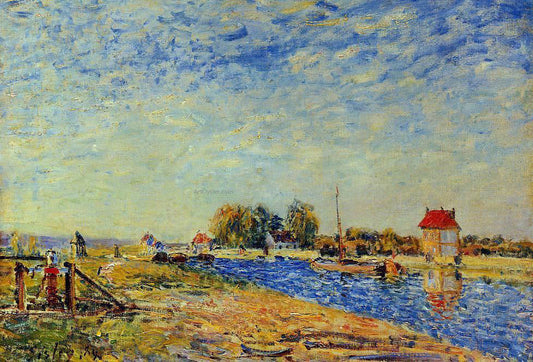  Alfred Sisley Morning Sun, Saint-Mammes - Canvas Print