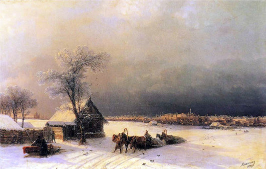  Ivan Constantinovich Aivazovsky Moscow in Winter from the Sparrow Hills - Canvas Print
