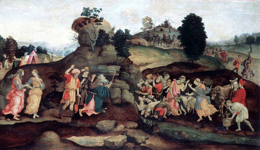  Filippino Lippi Moses Brings Forth Water out of the Rock - Canvas Print