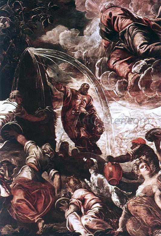  Jacopo Robusti Tintoretto Moses Drawing Water from the Rock [detail: 1] - Canvas Print