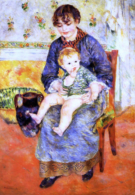  Pierre Auguste Renoir Mother and Child - Canvas Print