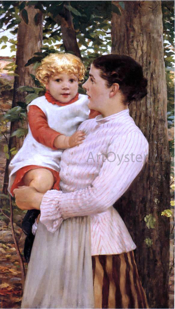  James Carroll Beckwith Mother and Child - Canvas Print