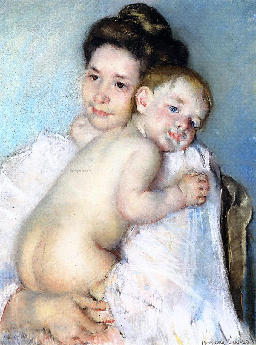  Mary Cassatt Mother Berthe Holding Her Baby - Canvas Print