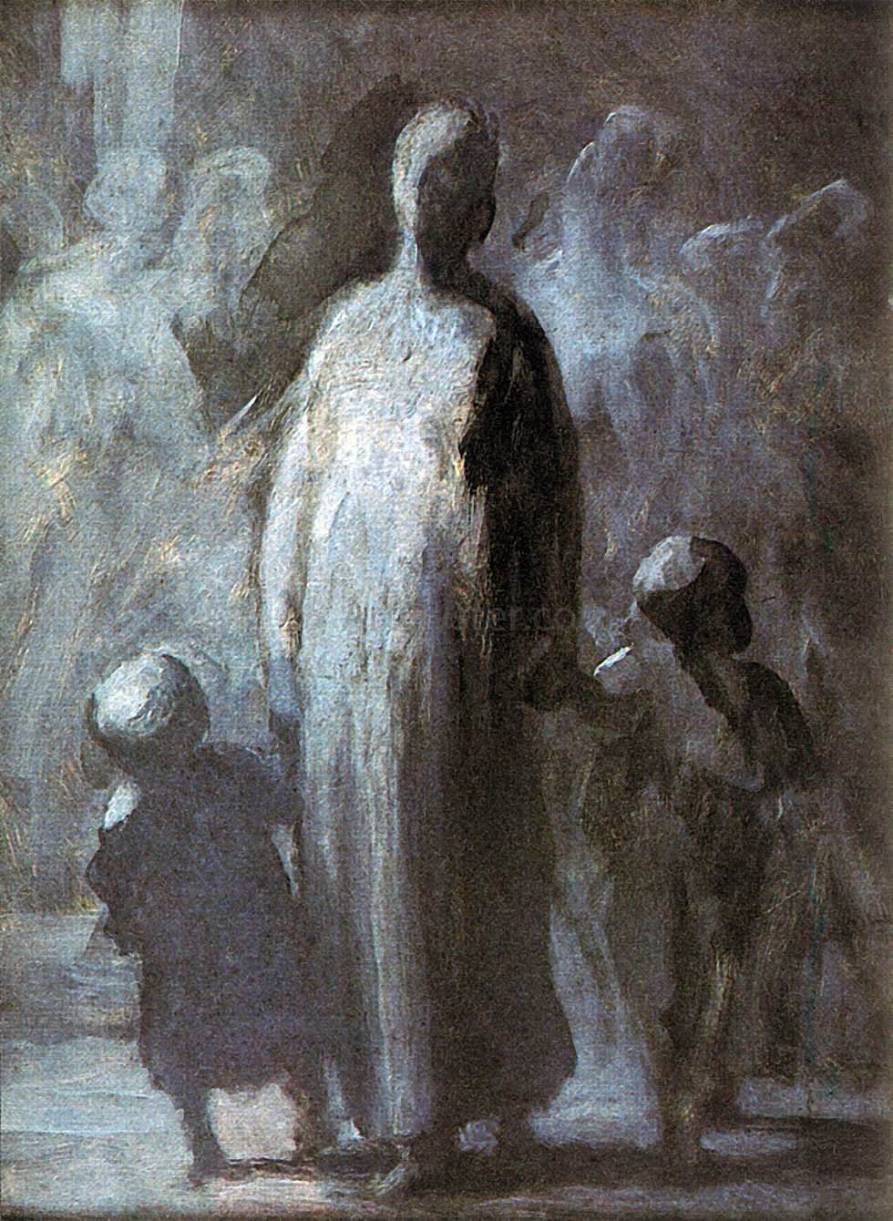  Honore Daumier Mother - Canvas Print