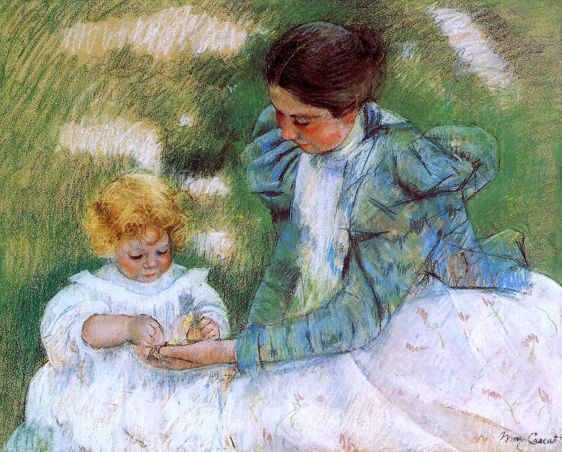  Mary Cassatt Mother Playing with Her Child - Canvas Print