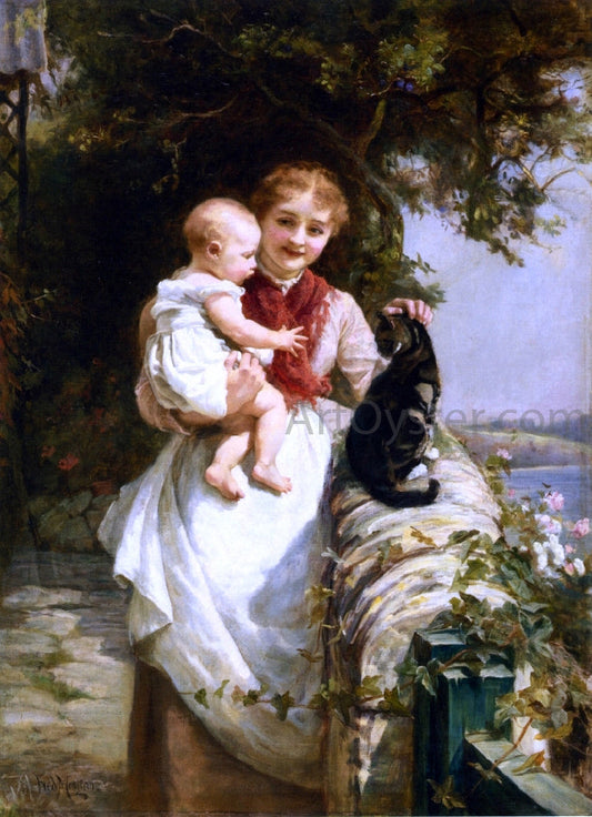  Frederick Morgan Motherly Love - Canvas Print