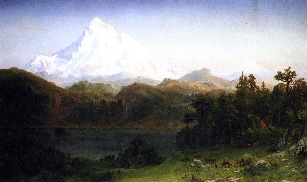  Albert Bierstadt Mount Hood, Oregon - Canvas Print