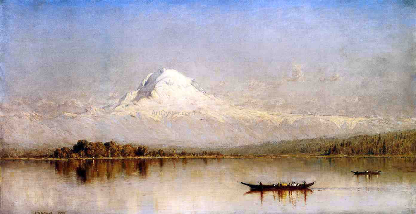  Sanford Robinson Gifford Mount Rainier, Bay of Tacoma, Puget sound - Canvas Print