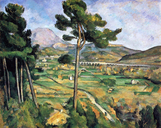  Paul Cezanne Mount Sainte-Victoire as seen from Bellevue - Canvas Print