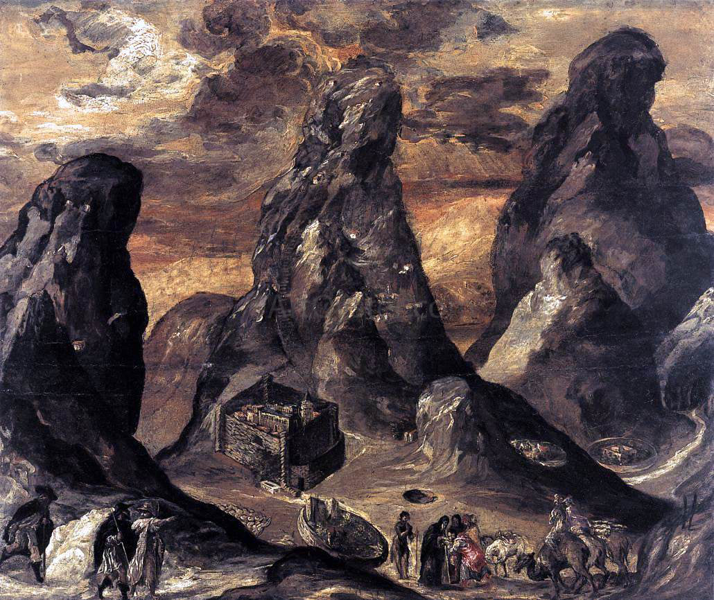  El Greco Mount Sinai - Canvas Print