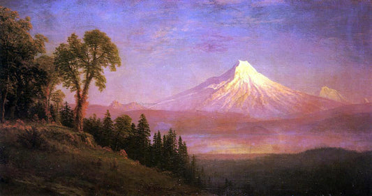 Albert Bierstadt Mount St. Helens, Columbia River, Oregon - Canvas Print