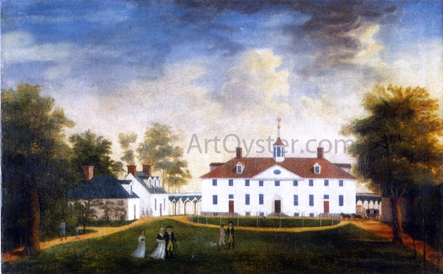  Edward Savage Mount Vernon from the Carriage Entrance - Canvas Print