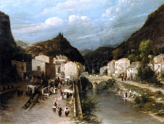  Leon Legat Mountain Landscape - Canvas Print