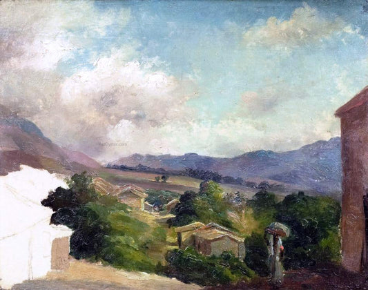  Camille Pissarro Mountain Landscape at Saint Thomas, Antilles (unfinished) - Canvas Print