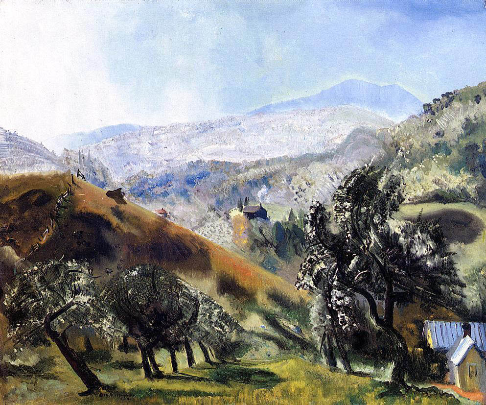  George Wesley Bellows Mountain Orchard - Canvas Print