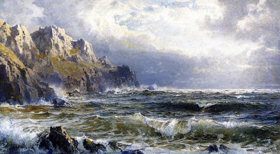  William Trost Richards Moye Point, Guernsey, Channel Islands - Canvas Print