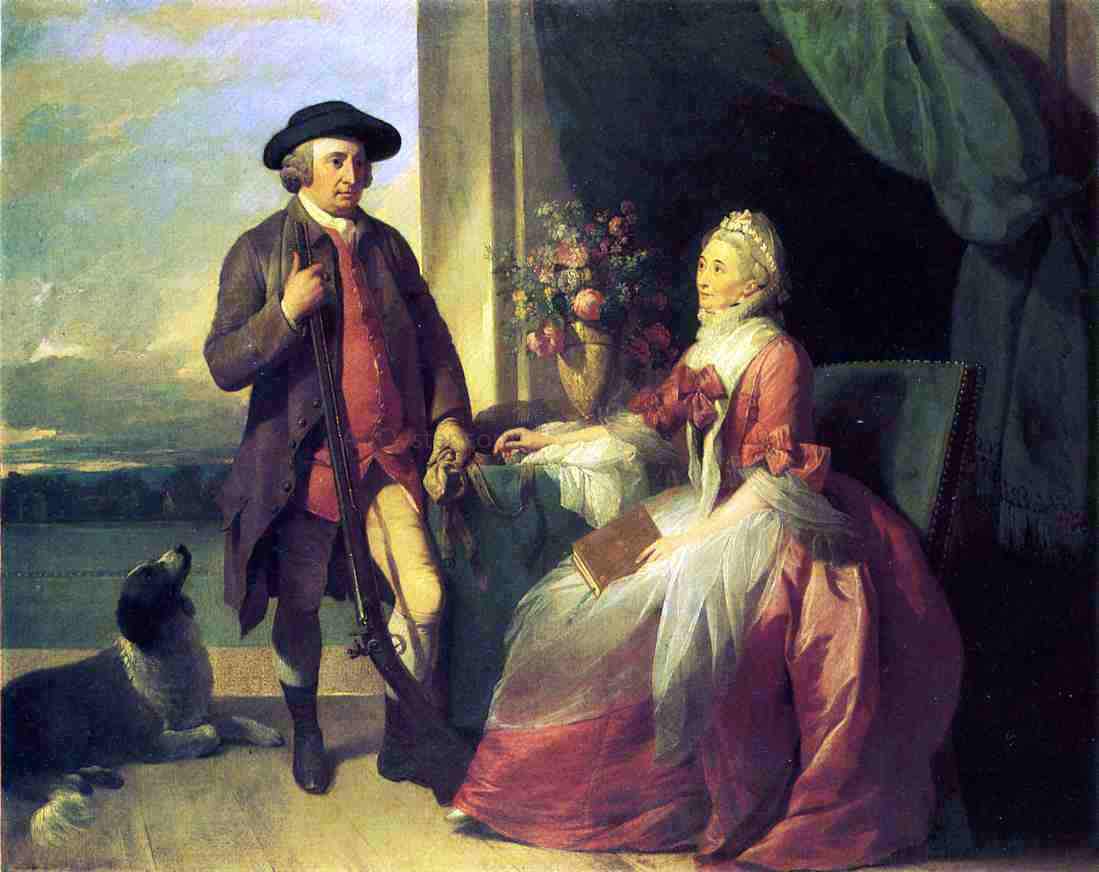  Benjamin West Mr. Robert Grafton and Mrs. Mary Partridge Wells Grafton - Canvas Print