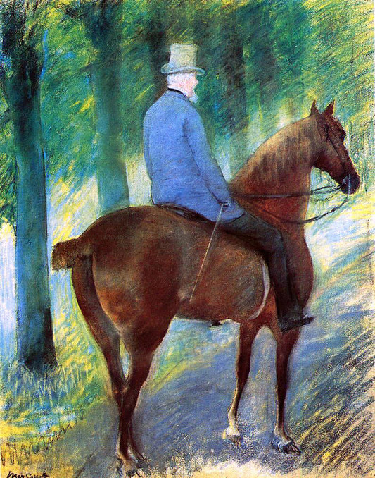  Mary Cassatt Mr. Robert S. Cassatt on Horseback - Canvas Print