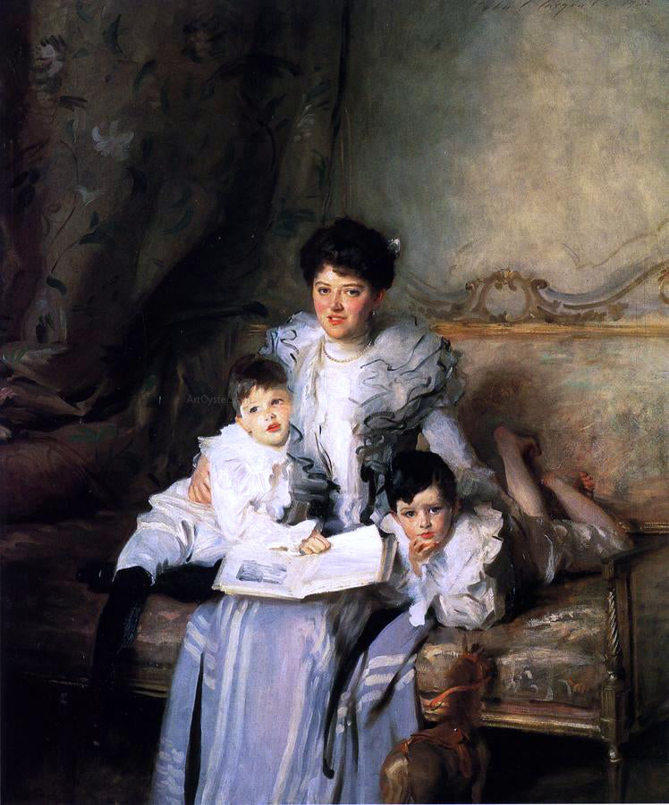  John Singer Sargent Mrs. Arthur Knowles and her Two Sons - Canvas Print