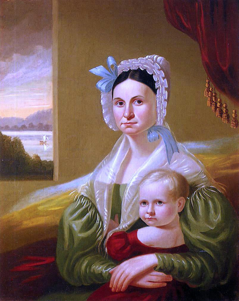  George Caleb Bingham Mrs. David Steele Lamme and Son, William Wirt - Canvas Print