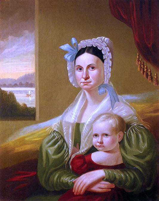  George Caleb Bingham Mrs. David Steele Lamme and Son, William Wirt - Canvas Print