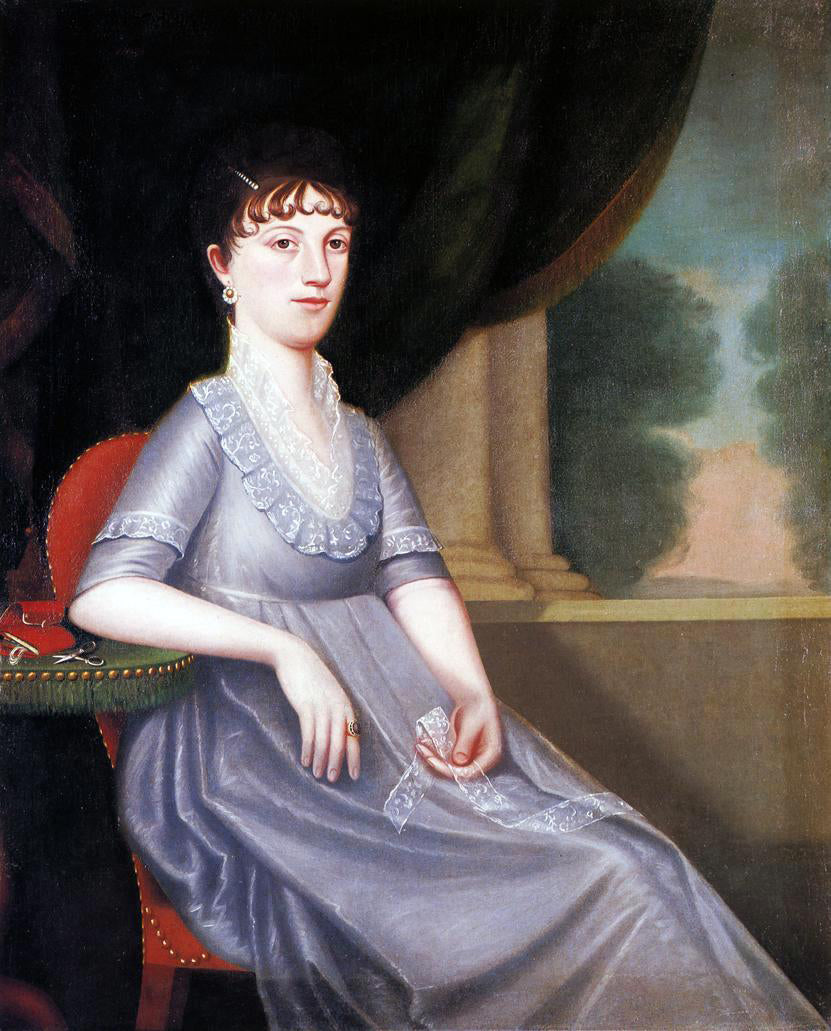  Ralph Earl Mrs. Ebenezer Porter (Lucy "Patty" Pierce Merwin) - Canvas Print