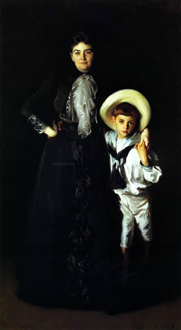  John Singer Sargent Mrs. Edward Davis and her Son, Livingston - Canvas Print