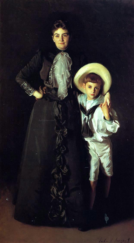  John Singer Sargent Mrs. Edward L Davis and Her Son Livingston Davis - Canvas Print