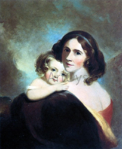  Thomas Sully Mrs Fitzgerald and her Daughter Matilda - Canvas Print