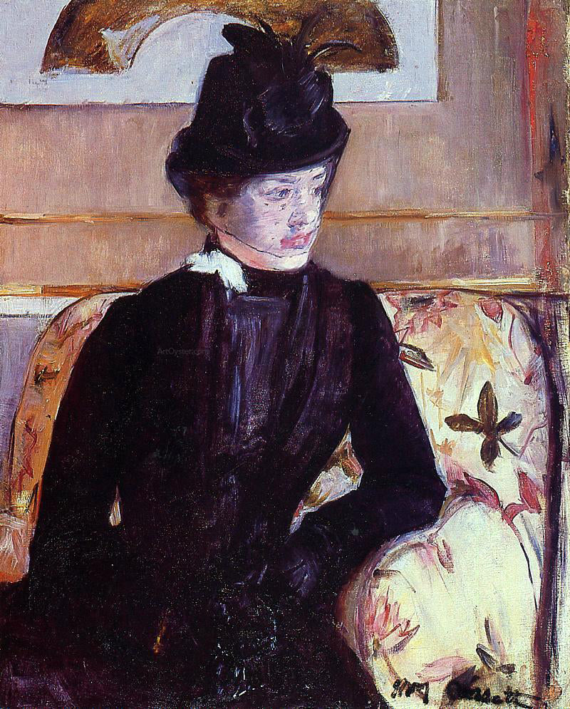  Mary Cassatt Mrs. Gardner Cassatt in Black - Canvas Print