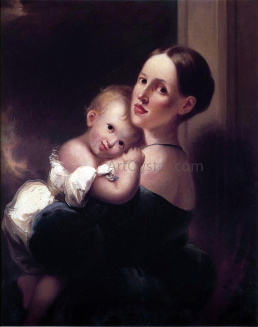  Joseph H Bush Mrs. James Miles Bush and Her Daughter, Nannie - Canvas Print