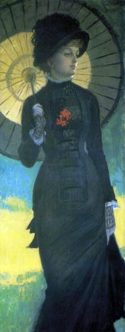  James Tissot Mrs. Newton with a Parasol - Canvas Print