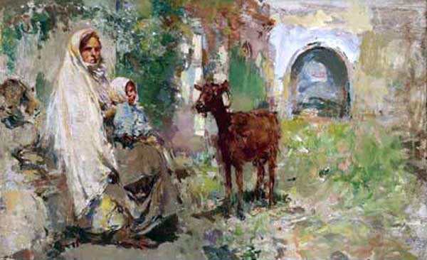  Jose Navarro Llorens Mujer Sentada - Canvas Print