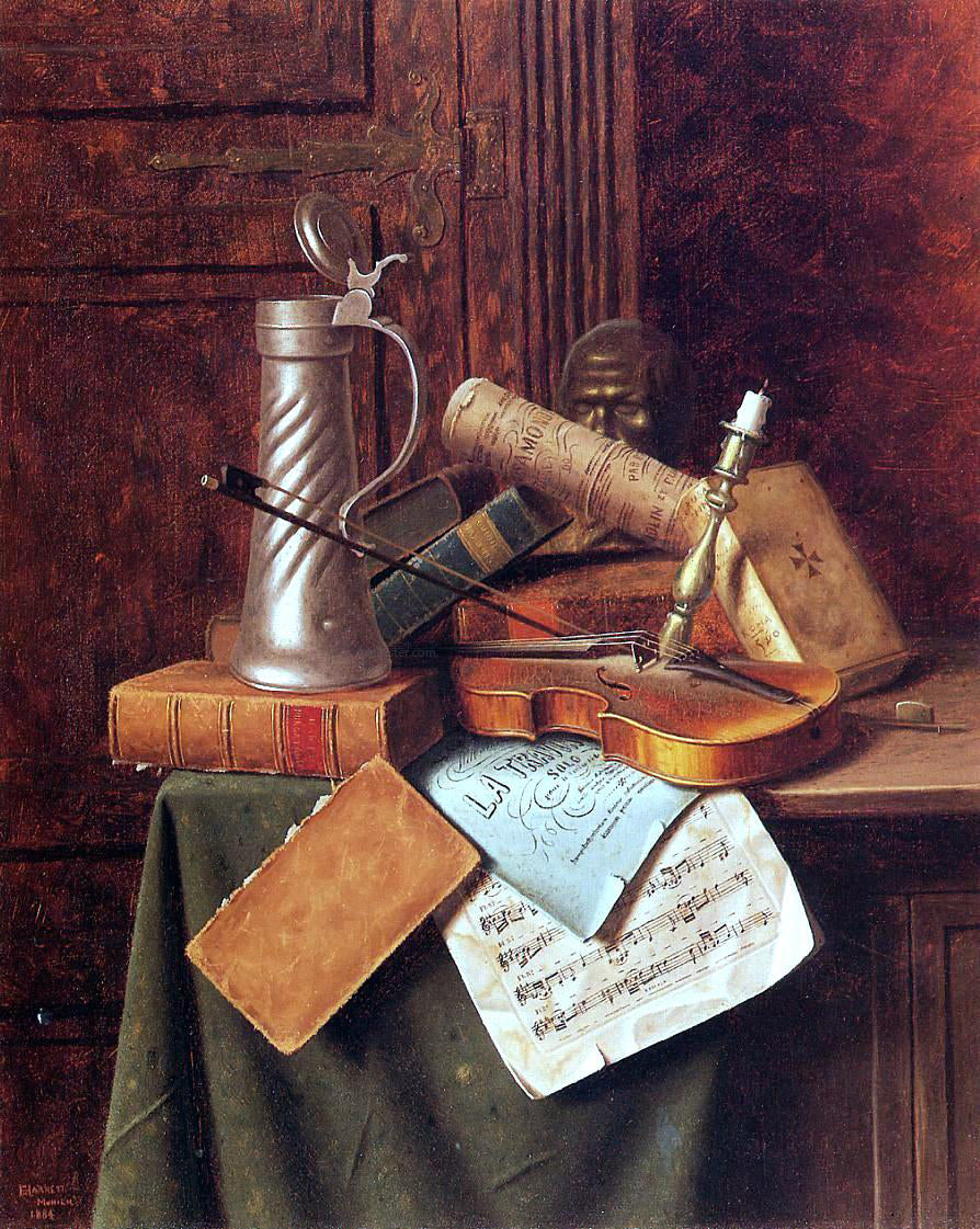  William Michael Harnett Munich Still Life - Canvas Print