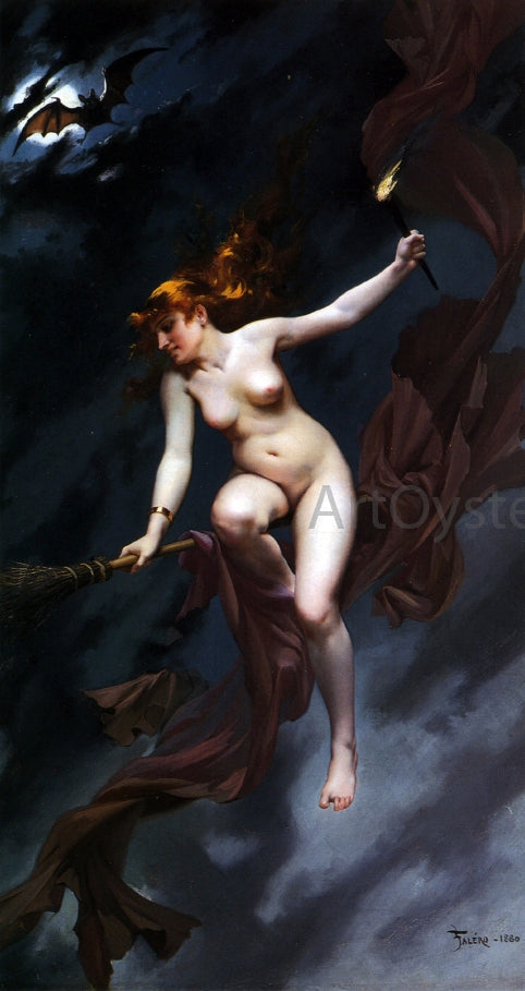  Luis Ricardo Falero Muse of the Night - Canvas Print