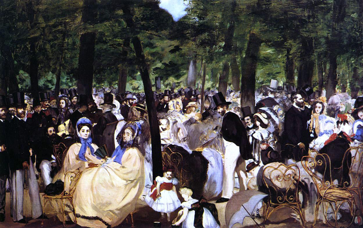  Edouard Manet Music in the Tuileries - Canvas Print