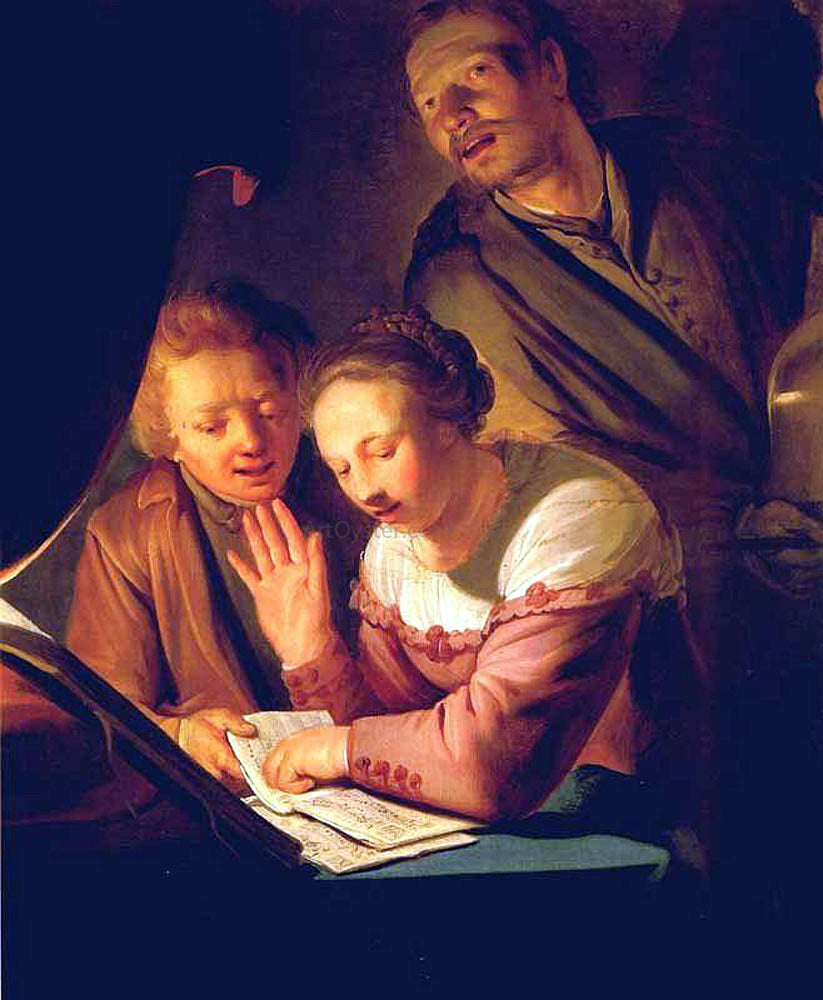  Pieter De Grebber Musical Trio - Canvas Print