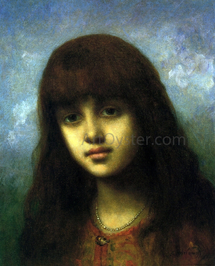  Alexei Alexeievich Harlamoff My Little Model - Canvas Print