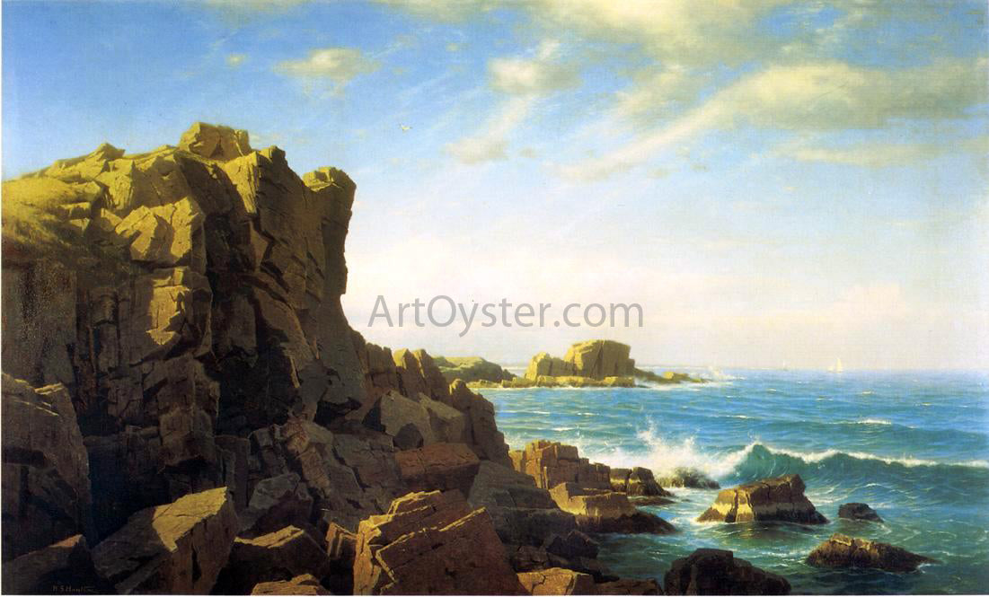  William Stanley Haseltine Nahant Rocks - Canvas Print