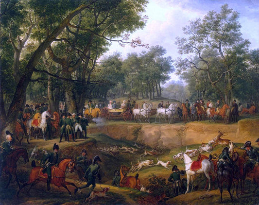  Carle Vernet Napoleon on a Hunt in the Forest of Compiegne - Canvas Print
