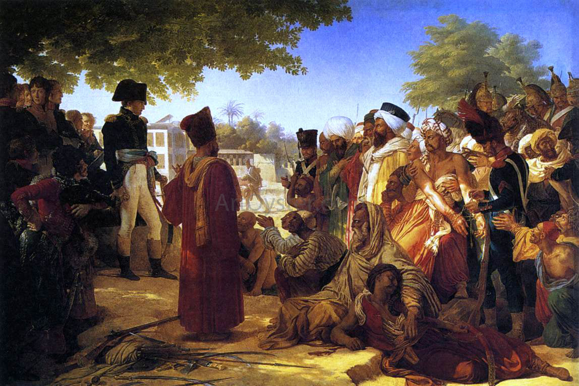  Pierre-Narcisse Guerin Napoleon Pardoning the Rebels at Cairo - Canvas Print