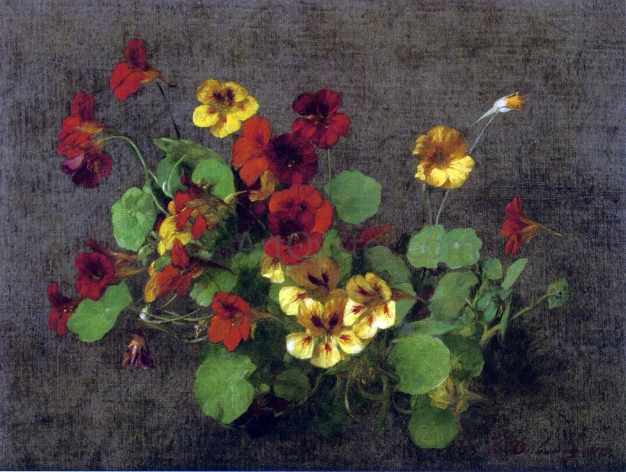  Victoria Dubourg Fantin-Latour Nasturtiums - Canvas Print