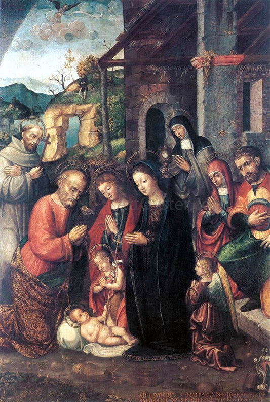  Bernardino Fasolo Nativity - Canvas Print