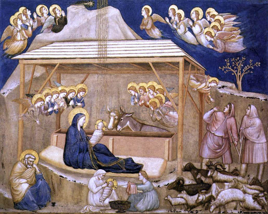 Giotto Di Bondone Nativity (North transept, Lower Church, San Francesco, Assisi) - Canvas Print